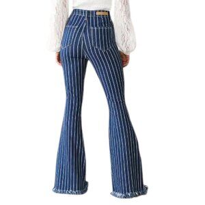 Blue Striped Women's Jeans